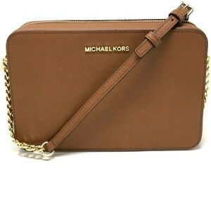 Michael Kors Tan Crossbody Bag with Gold Accents